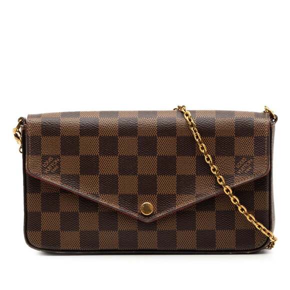 Louis Vuitton Handbags - LOUIS VUITTON Brown Damier Leather Pochette Shoulder Bag